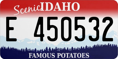 ID license plate E450532