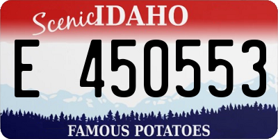 ID license plate E450553