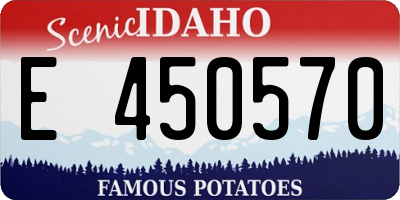 ID license plate E450570