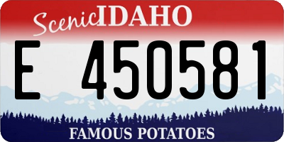 ID license plate E450581