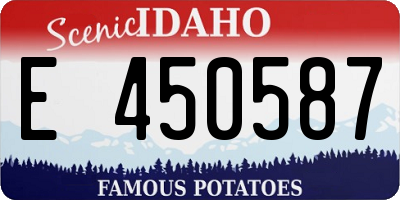 ID license plate E450587