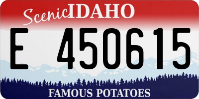 ID license plate E450615