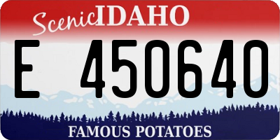 ID license plate E450640