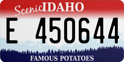 ID license plate E450644