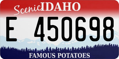 ID license plate E450698