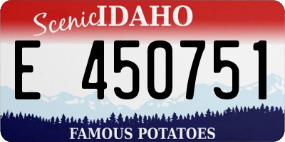 ID license plate E450751