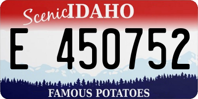 ID license plate E450752