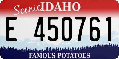 ID license plate E450761