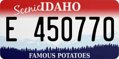 ID license plate E450770