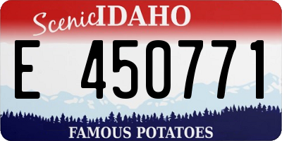 ID license plate E450771