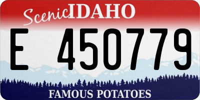 ID license plate E450779
