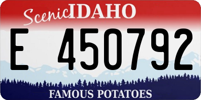 ID license plate E450792