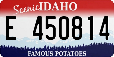 ID license plate E450814
