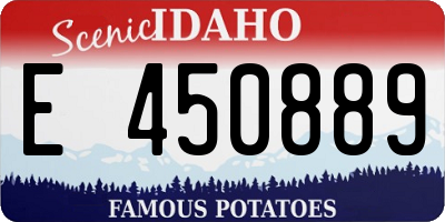 ID license plate E450889