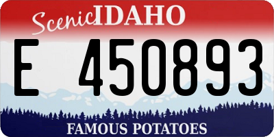 ID license plate E450893