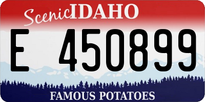 ID license plate E450899