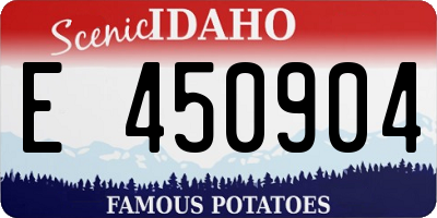 ID license plate E450904