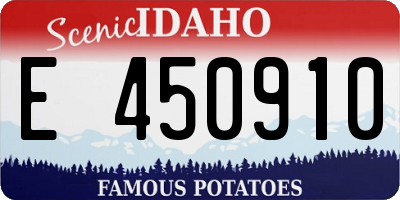 ID license plate E450910