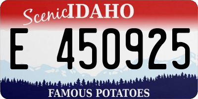 ID license plate E450925