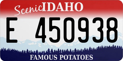 ID license plate E450938