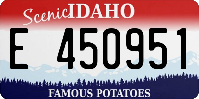 ID license plate E450951