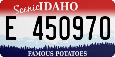 ID license plate E450970