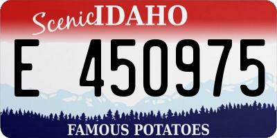 ID license plate E450975