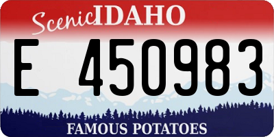 ID license plate E450983
