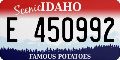 ID license plate E450992