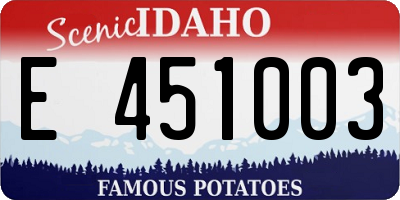 ID license plate E451003