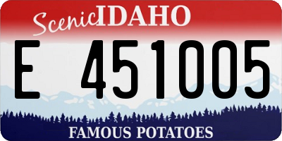 ID license plate E451005