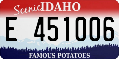 ID license plate E451006