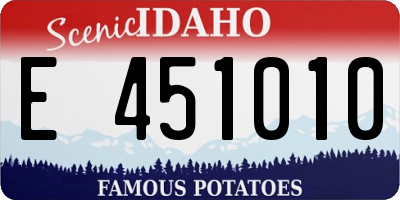 ID license plate E451010