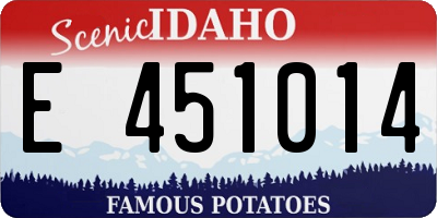 ID license plate E451014