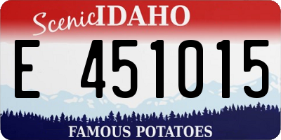 ID license plate E451015