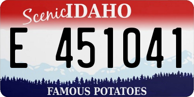 ID license plate E451041
