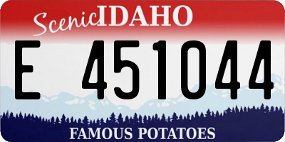 ID license plate E451044