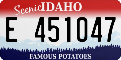 ID license plate E451047