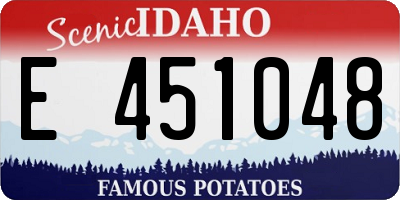ID license plate E451048