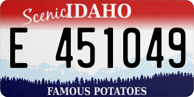 ID license plate E451049