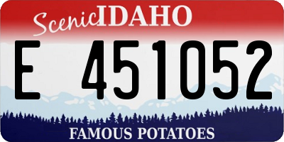 ID license plate E451052