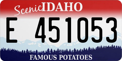 ID license plate E451053