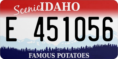 ID license plate E451056