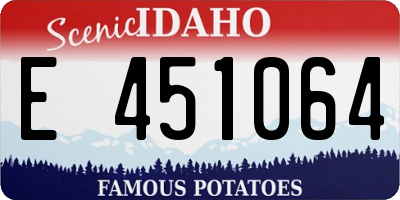 ID license plate E451064