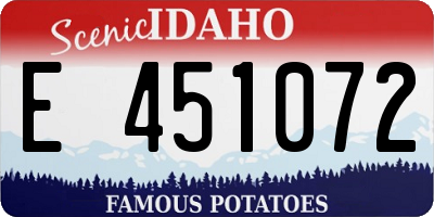 ID license plate E451072