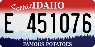 ID license plate E451076