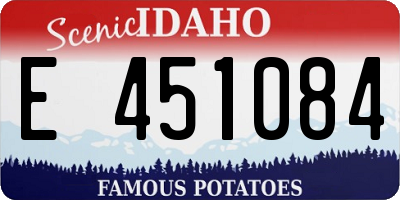 ID license plate E451084