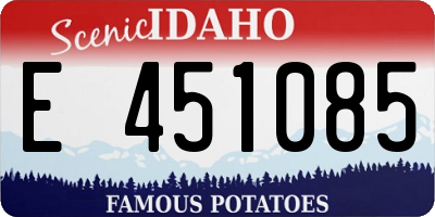ID license plate E451085