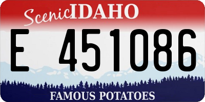 ID license plate E451086