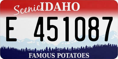 ID license plate E451087